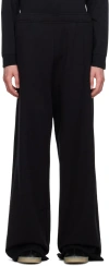Mm6 Maison Margiela Black Embroidered Logo Sweatpants In 900 Black