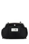 Mm6 Maison Margiela Black Fabric Inside-out Clutch In Black