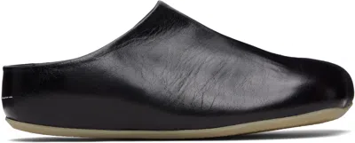 Mm6 Maison Margiela Anatomical Leather Sabot In Black