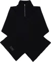 Mm6 Maison Margiela Black Fisherman Knit Camionneur Scarf In Black