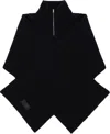 Mm6 Maison Margiela Black Fisherman Knit Camionneur Scarf In Black