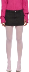 Mm6 Maison Margiela Black Five-pocket Denim Miniskirt In 900 Black