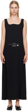 Mm6 Maison Margiela Sac Utilisable-print Maxi Dress In 900 Black