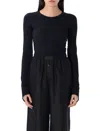 Mm6 Maison Margiela Mm6 By Maison Margiela Fringed Bodysuit With Intricate Side Detailing In Black