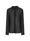 Mm6 Maison Margiela Asymmetric-collar Shirt In Black