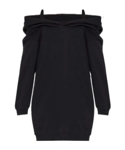 Mm6 Maison Margiela Black Hooded Dress