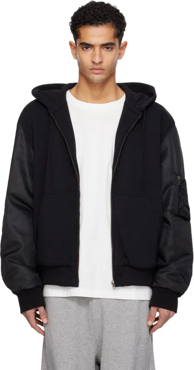 Mm6 Maison Margiela Hooded Jacket Jackets Black