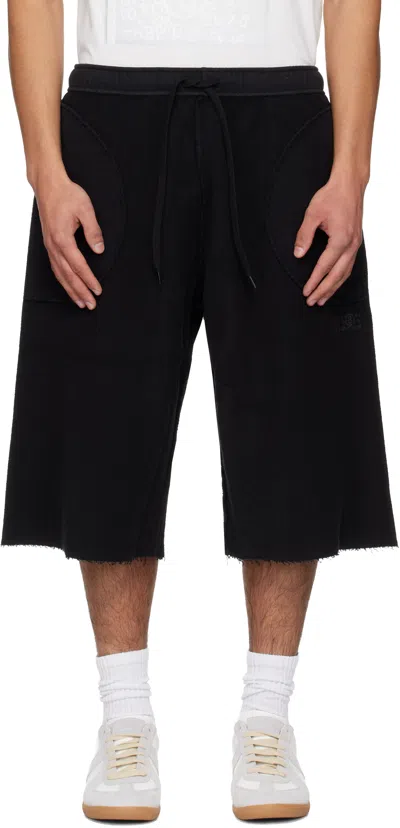 Mm6 Maison Margiela Black Inside-out Shorts