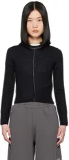 Mm6 Maison Margiela Black Inverted Seam Sweater In 900 Black