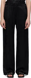 Mm6 Maison Margiela Black Jacquard Trousers In Black