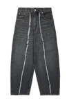 Mm6 Maison Margiela Frayed Jeans In Black