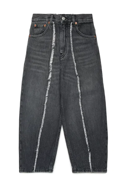 MM6 MAISON MARGIELA JEANS NERO CON DETTAGLI A TAGLIO VIVO