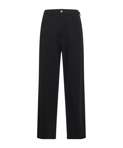 Mm6 Maison Margiela Black Jersey Five-pocket Trousers