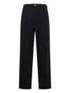 Mm6 Maison Margiela Black Jersey Five-pocket Trousers In Black