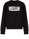 Mm6 Maison Margiela Black Unbrushed Sweat Jersey Sweatshirt In Black