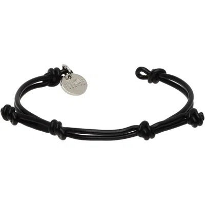 Mm6 Maison Margiela Black Knot Bracelet In T8013 Black
