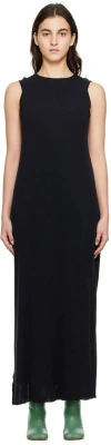 Mm6 Maison Margiela Black Layered Maxi Dress In 961 Black