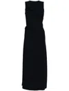 MM6 MAISON MARGIELA BLACK LAYERED MAXI DRESS