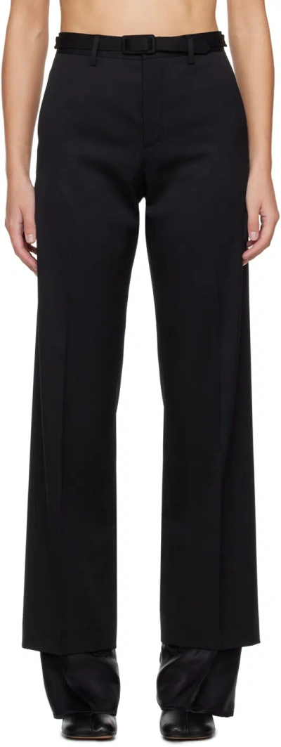 Mm6 Maison Margiela Black Layered Trousers In 900 Black
