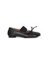 Mm6 Maison Margiela Black Leather Anatomic Numeric Ballerinas By Mm6 In Black