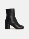 MM6 MAISON MARGIELA BLACK LEATHER ANKLE BOOTS