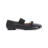 Mm6 Maison Margiela Smooth Leather Anatomical Ballerina In Black