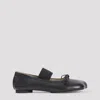 Mm6 Maison Margiela Smooth Leather Anatomical Ballerina In Black