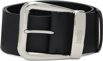 Mm6 Maison Margiela Black Leather Belt