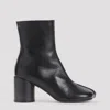 Mm6 Maison Margiela 70 Leather Ankle Boot In Black