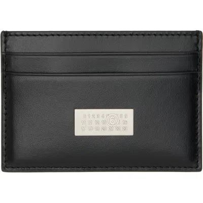 Mm6 Maison Margiela Black Leather Card Holder In T8013 Black