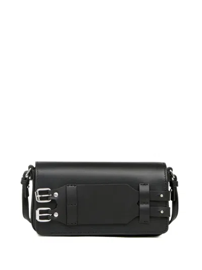 Mm6 Maison Margiela Black Leather Crossbody Bag