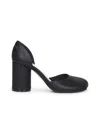 Mm6 Maison Margiela Black Leather Décolleté