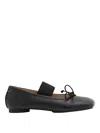 Mm6 Maison Margiela Smooth Leather Anatomical Ballerina In Black