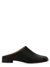 Mm6 Maison Margiela Mm6 By Maison Margiela Black Leather Slippers In Black