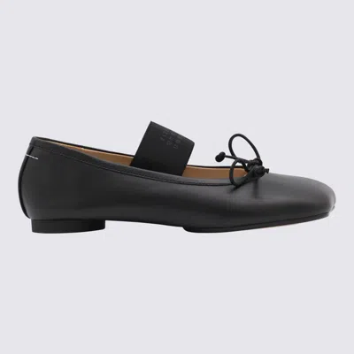Mm6 Maison Margiela Black Leather Flats
