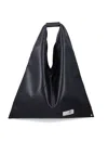 Mm6 Maison Margiela Black Leather Japanese Handbag In Black