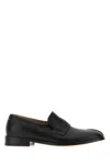Mm6 Maison Margiela Numeric Signature Leather Loafers In Black