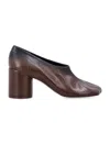 Mm6 Maison Margiela 70mm Anatomic Leather Block-heel Pumps In Brown