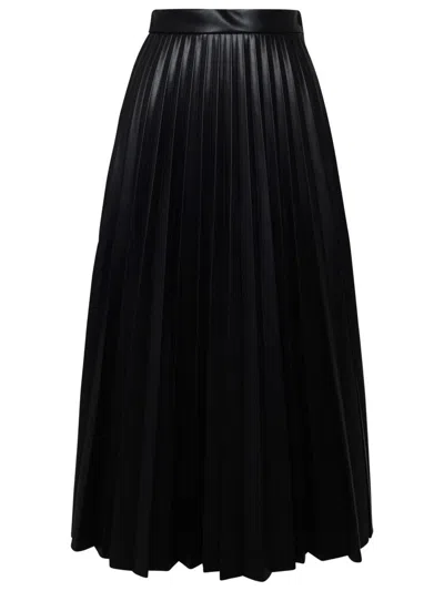 Mm6 Maison Margiela Black Leather Skirt