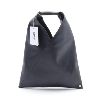 Pre-owned Mm6 Maison Margiela Black Leather Tote Bag ()