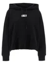 Mm6 Maison Margiela Mm6 By Maison Margiela Relaxed-fit Cotton Hoodie With Adjustable Drawstring In Black