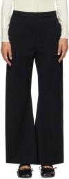 Mm6 Maison Margiela Black Logo-embroidered Trousers In 900 Black