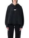 Mm6 Maison Margiela Black Logo Hoodie In Black