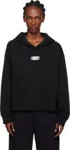 Mm6 Maison Margiela Mm6 By Maison Margiela Relaxed-fit Cotton Hoodie With Adjustable Drawstring In Black