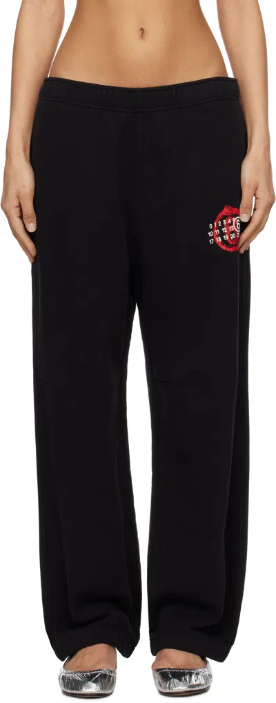 Mm6 Maison Margiela Black Lunar New Year Capsule Lounge Pants In 900 Black