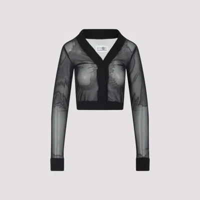 MM6 MAISON MARGIELA BLACK MESH TOP
