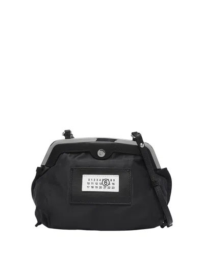 MM6 MAISON MARGIELA BLACK MINI INSIDE-OUT POCHETTE