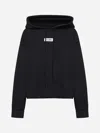 Mm6 Maison Margiela Numbers-patch Hoodie In Blue