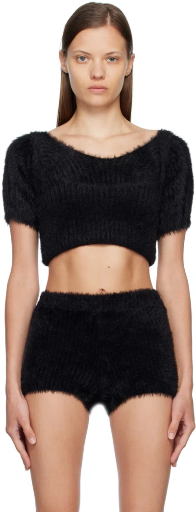 Mm6 Maison Margiela Black Modular Sweater In 900 Black