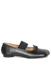 MM6 MAISON MARGIELA BLACK NAPPA BALLERINA FLATS